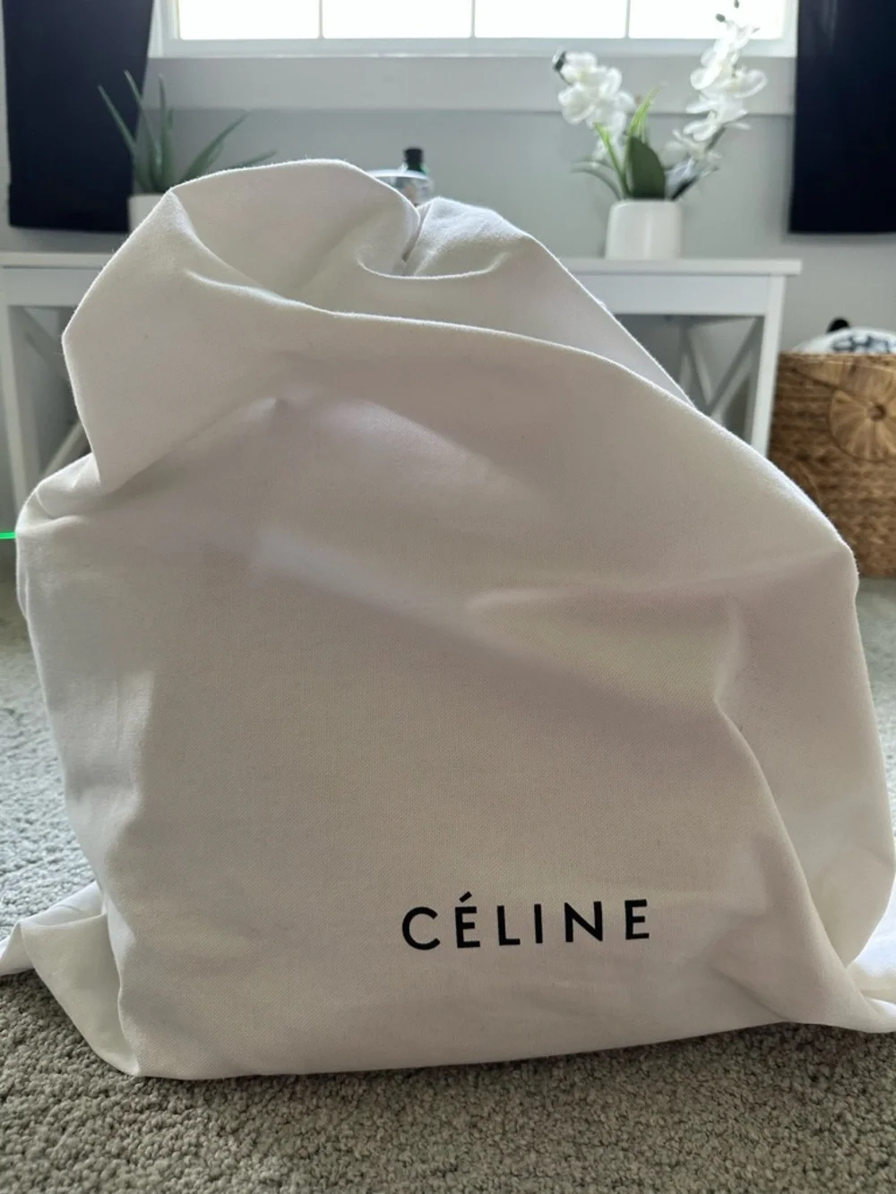 Celine Black Pebbled Leather Tote with Top Handles - Picture 2 of 11